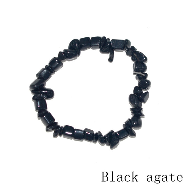 Charms Reiki Healing Bracelet Black Agate
