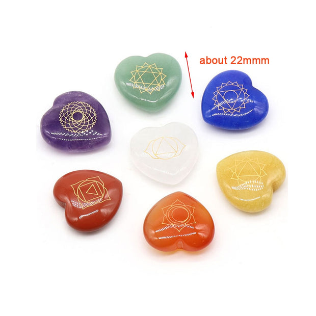Quality 7 Pcs Chakra Natural Crystal Stone - Graceful Home Finds