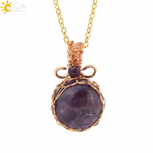 The Ultimate Chakra Natural Stone Pendant Necklace