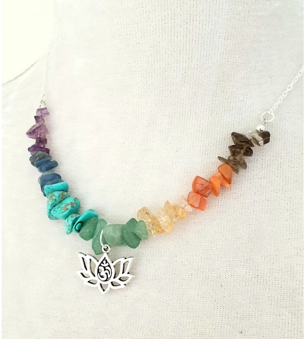 Quality Seven Chakra Crystal Necklace