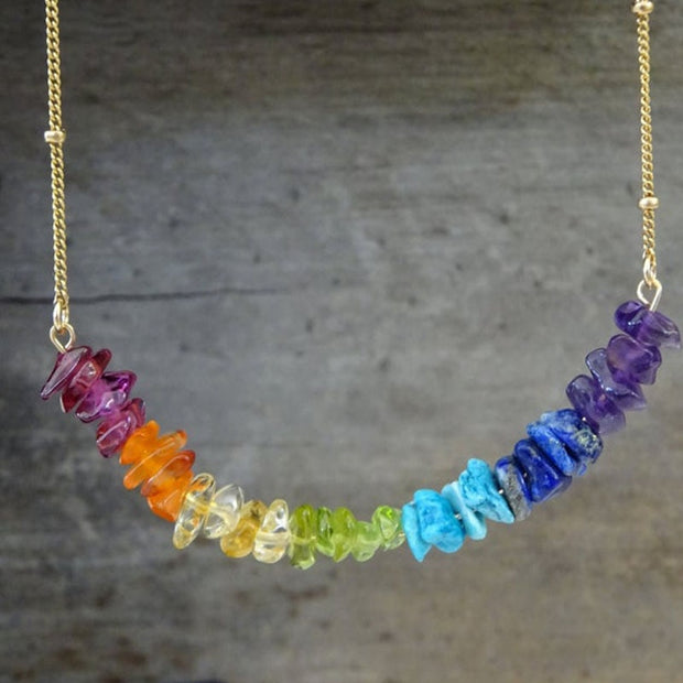 Seven Chakra Crystal Necklace - Graceful Home Finds
